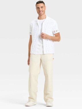 K-195 Original Use Men's 32x32 Baggy Carpenter Pants - Cream